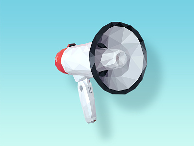 Loud speakers (free) 3d download free icon loud speakers low-poly polygon