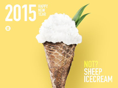 2015 sheep poster 2015 grass horn icecream poster wool year