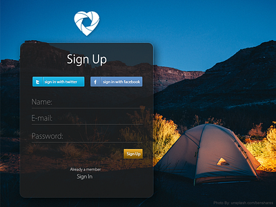 Daily UI #001 - Sign Up 001 dailyui signup