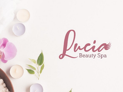 Brand Lucia Spa beauty brand branding design eyelashes logo spa