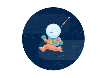 Space boy astronaut illustration space suit vector