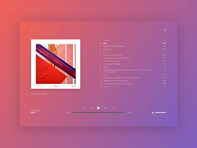Daily UI 009 - music player daily design gradient music player ui