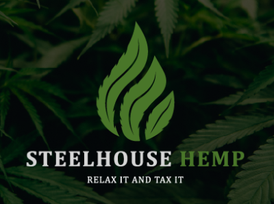SteelHouse Hemp Logo branding illustration logo typography