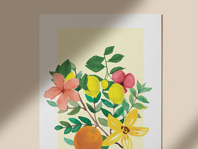 Flowers Illustration Painting design illustration mockup vector