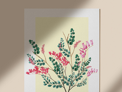 Flowers Illustration Painting design illustration mockup vector