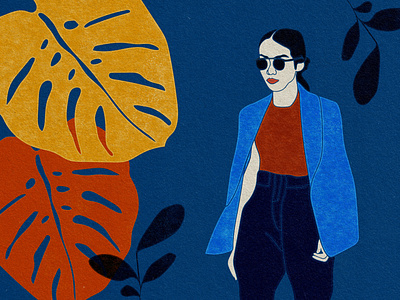 It's a jungle out there, ladies... design fashion fashion design fashion illustration flat design illustration illustration design illustrator jungle minimalism modernism nature illustration vector art women in illustration