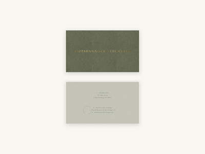 Rappahannock Exchange business cards brand identity branding graphic design interiors print design retail