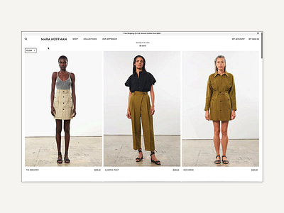 Mara Hoffman Collection Page branding fashion graphic design ui ux web design website
