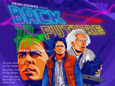 Back To The Future backtothefuture doc brown illustration marty mcfly mcfly nostalgia nostalgic retro