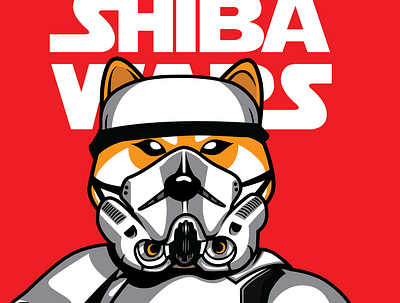 Storm Shtrooper Inu art mascot shiba starwars stormtrooper vector