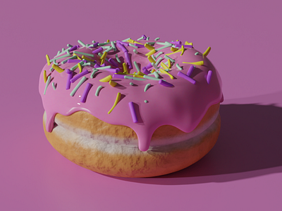 Donut 3d graphic design illustration