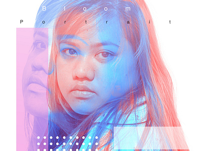 Portrait double exposure graphic design portrait