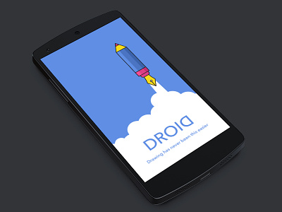 Droid - Drawing App - Material Design android app branding design illustration material design sketch ui ux vector