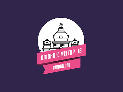 Bangalore Dribbble Meetup badge bangalore colors design dribbble illustrations meetup purple ui ux vector zeta