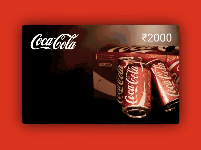 CocaCola - Loyalty Card animation bubble card cocacola coke design gif layout motion ui