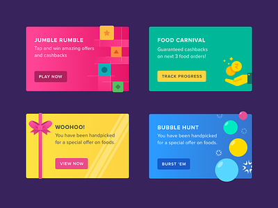 Challenges - Inbox Cards android cards cash colors design fun games money ui ux