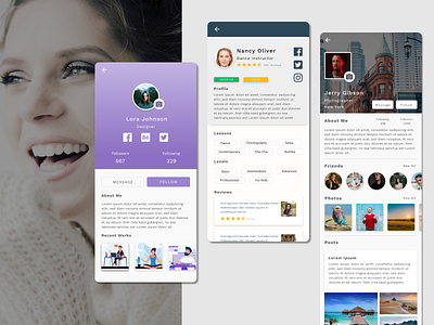 Designs for user profiles