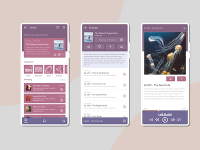 Podcast app concept material design material ui podcast podcasting podcasts ui ui design ui designs uiux