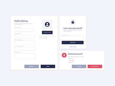 User Profile Components card card design cards cards ui material material design material ui materialdesign profile profile card profile design