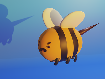 Angry bee - 3D Modelling