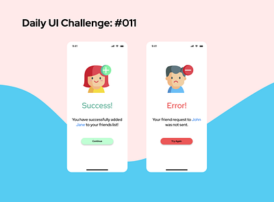 Daily UI Challenge: #011 - Flash Message dailyui dailyuichallenge design flash message flat illustration ui
