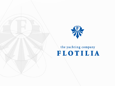 Flotilia logo construction boat construct construction geometry logo ocean sea yacht