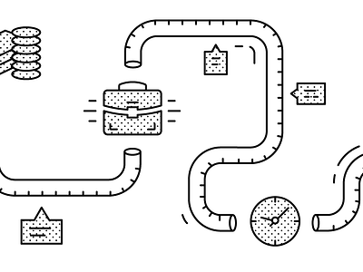 Tuuuuubes design icons illustration process strokes tubes