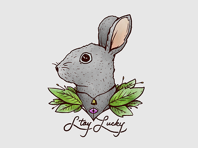 Life Motto - Color color drawn flora illustration luck rabbit type