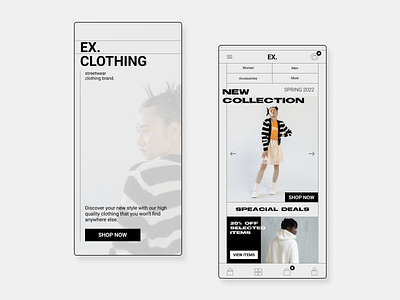 Clothing Store App app figma landingpage ui ui designer uiux user interface ux ux designer webdesign website