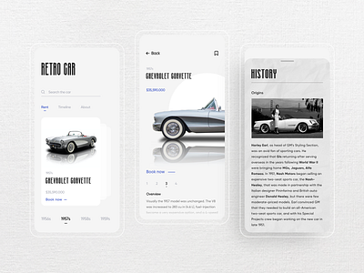 Retro Car UI Design app appdesign booking car classic concept design dribbble ecommerce likeforlike mobile mobile ui old product design rent retro retrocar ui uidesign uiux