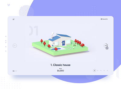 3D Cute House | Website Concept