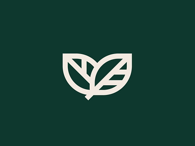 Minimal Leaves Logo branding leaves leaves logo logo logomark logotype mark minimal minimalist logo sign symbol
