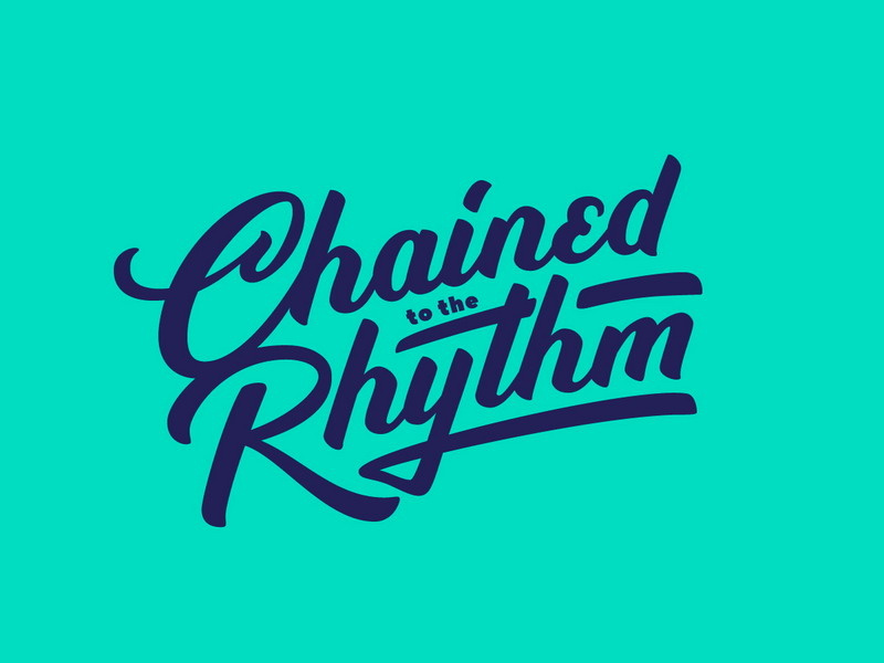 Chained to the Rhythm | Lettering logotype script леттеринг handlettering typography type logo lettering design