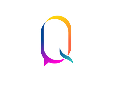 Fresh Colourful Q branding colourful logo communication fresh inspirational letter q logo public speaking talk talkshow