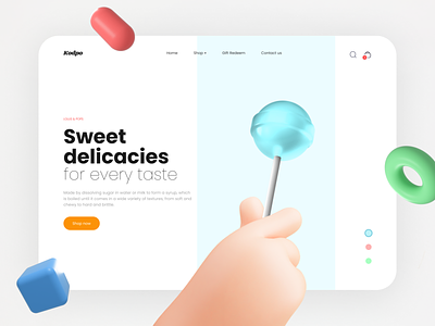 Sweetest Flavor candy candy lollipop candy ui candy website idea kids ui kids website lollipop lollipop inspiration lollipop ui sweet sweet candy