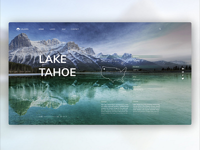 Nature website design design lake tahoe lakes nature nature art nature photo nature website typography ui ux web illustration webdesign website design website portfolio