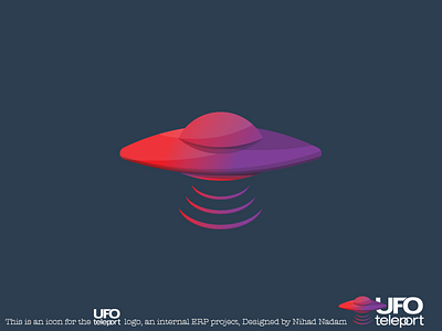 UFO teleport logo colorfull future icon logo nihad nadam teleport ufo