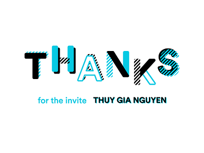 Thanks! invite patterns thank you typography