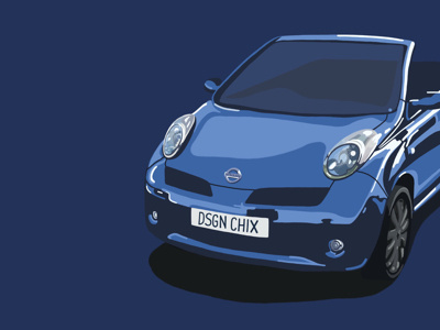 Nissan Micra Cabriolet car illustration nissan procreate workinprogress