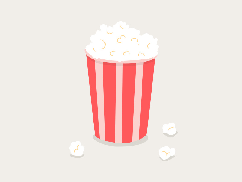 Popcorn movie illustration popcorn