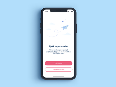 Check your email appliance check your email illustration ios paper airplane simple