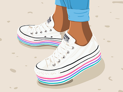 My favorite shoes 🌈 colors converse drawing illustration procreate shoes