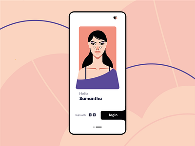 Login to app app application character design design illustraion illustration interface mobile mobile ui product design ui user interface user interface design ux vector women