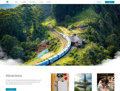 Travelling landing page landing page ui ux web