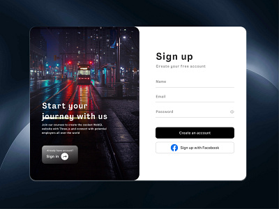 Daily UI - Day 01 - Sign up daily ui landing page sign up ui ux web