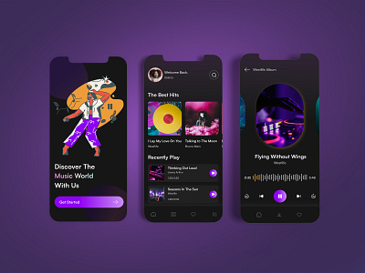 Daily UI - Day 09 - Music Player daily ui design landing page music app music player ui ui design ux