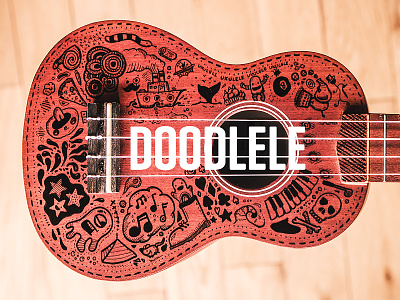 Ukulele + Doodle = Doodlele characters doodle doodling illustration photograph photography sharpie typography uke ukulele
