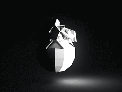Epileptic Origami: Part 1 3d studio max 3dsmax abstract animation experiment origami polygons random sculpture test