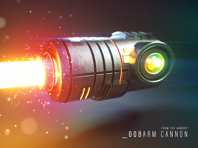 Arm Cannon 3D after effects arm cannon c4d cinema 4d glow laser metroid octane octane render particular samus aran