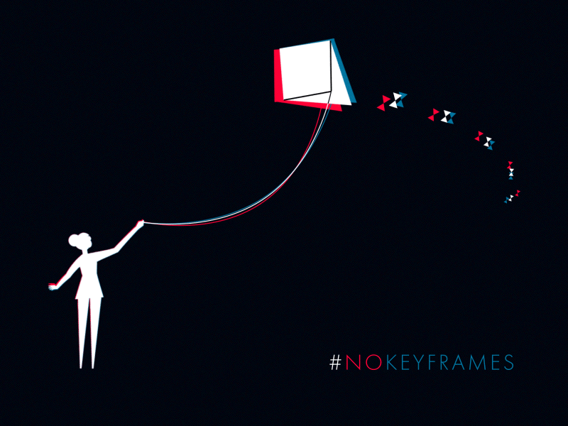 No Keyframes: Kite character animation girl kite no keyframes wind